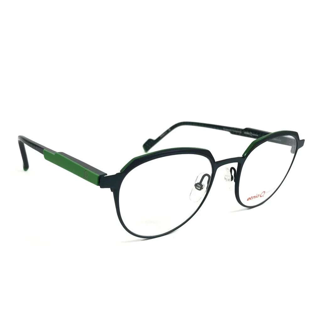 Etnia Barcelona Eyeglasses Frame MIKEL PTBL Petrol Blue Round Full Rim 50-19-145